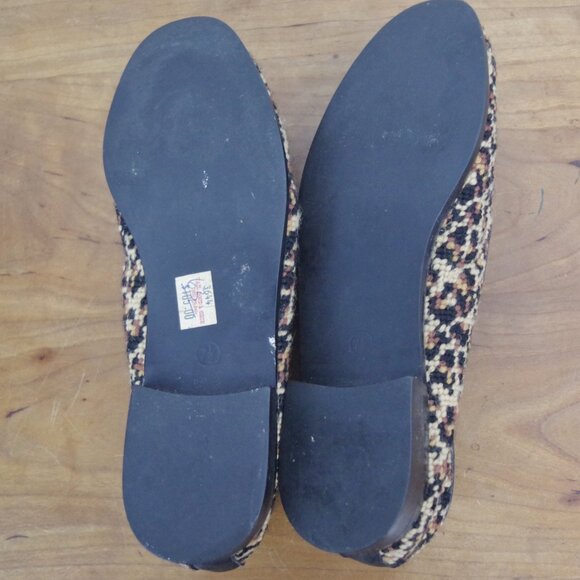 Larkspur Collection Vintage Leopard Print Woven Leather Lined Flats Size 7.5 - Picture 4 of 9